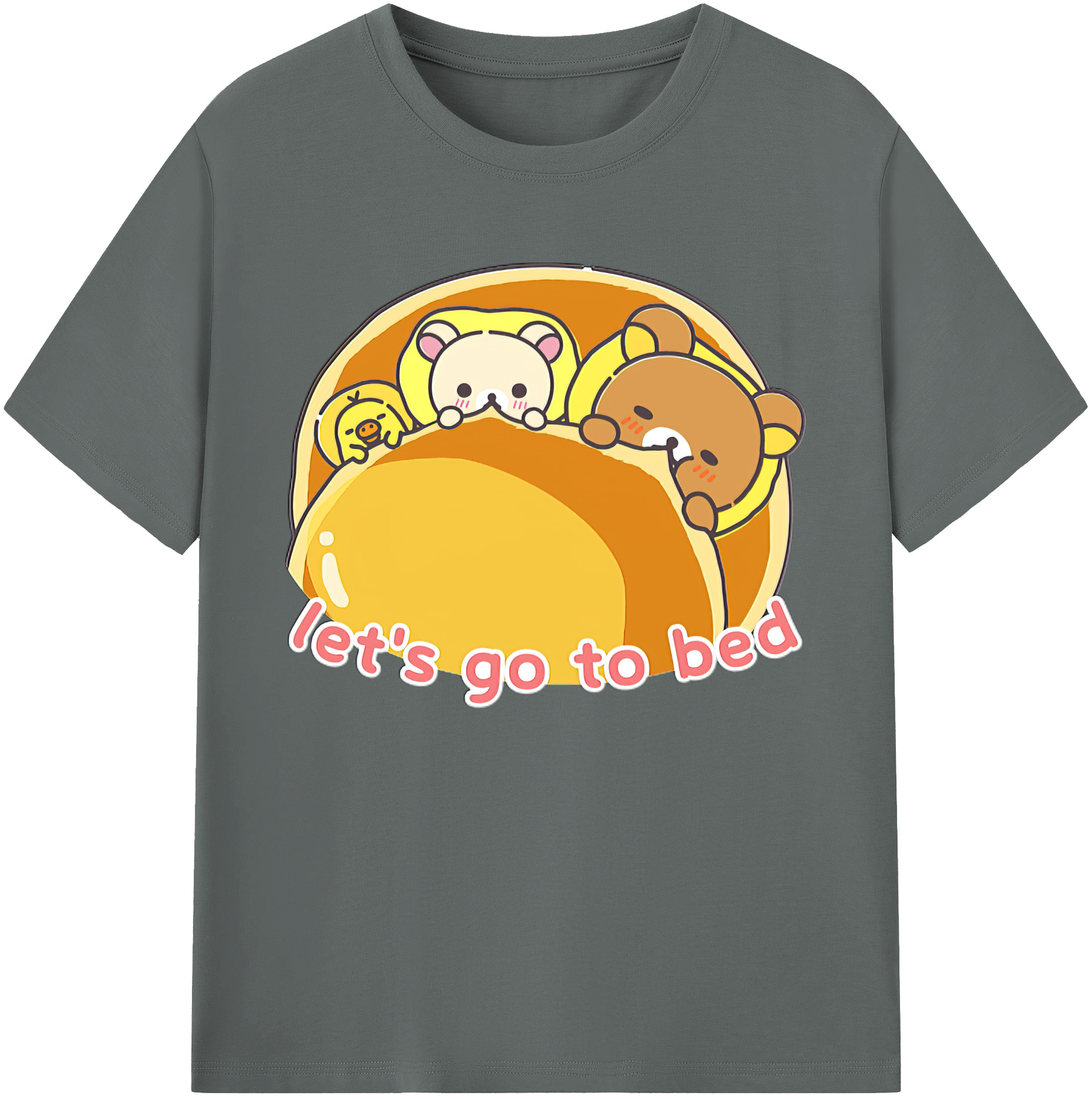 （画像用） リラックマ リラックマ キイロイトリ Rilakkuma Korilakkuma Kiiroitori 綿100％ メンズ半袖Tシャツ｜肌触りやわらか＆通気性